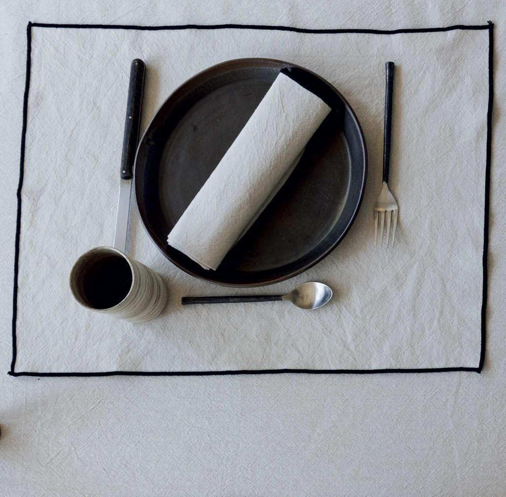 Serviette de table HONO bleu en coton